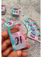 Номерки для ключей акрил 3х5 см