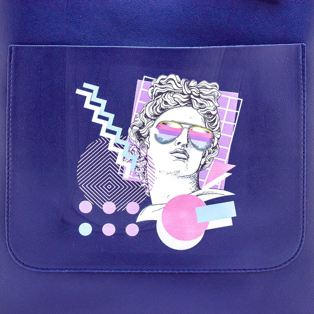 Сумка-шоппер "Абстракция" на молнии, кожзам. 34.5х31 см (Проф-Пресс)