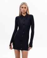 BLACK SHIRT DRESS