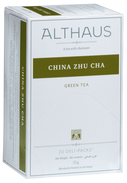 Althaus China Zhu Cha Deli Pack чай зеленый в пакетиках, 20 шт