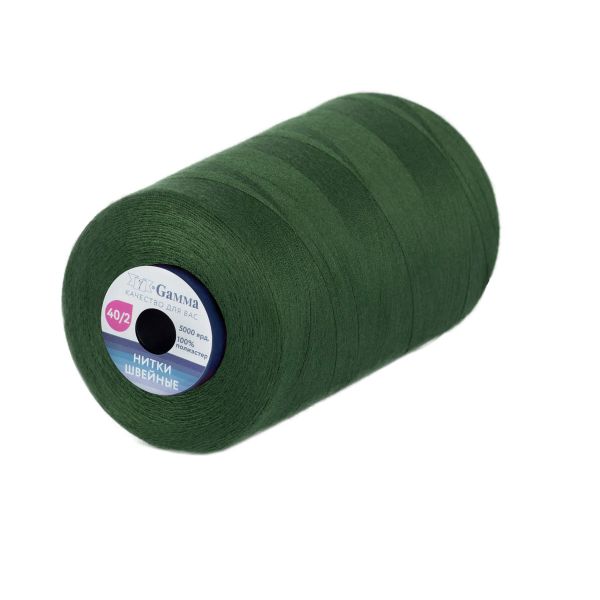 Нитки универсальные Gamma 40/2, 4570 м (5000 ярд) / 1 кат., 221 т.зеленый