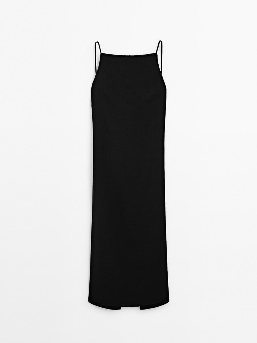 Massimo Dutti Платье-миди, черный