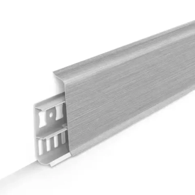 Плинтус напольный Деконика Д70 186 Алюминий (70х21х2200 мм) Deconika