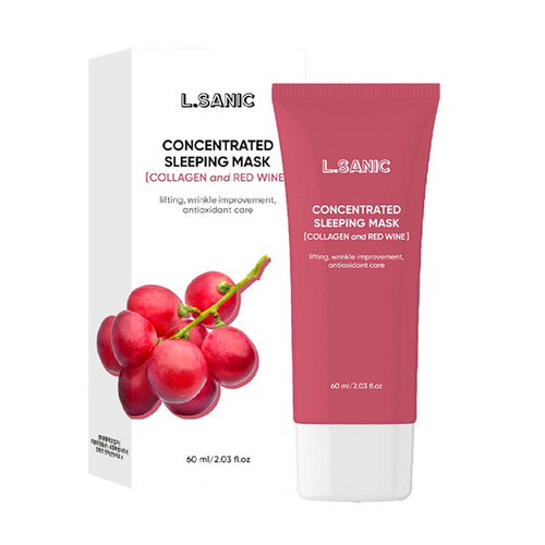 Концентрированная ночная маска с Коллагеном и Красным вином L.Sanic Collagen & Red Wine Concentrated Sleeping Mask 60мл