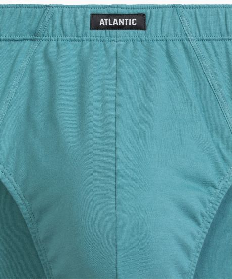 Мужские трусы (5шт) слипы классика Atlantic 5SMP-003, хлопок, темно-синий + темно-голубой + светло-зеленый + индиго + темно-голубой