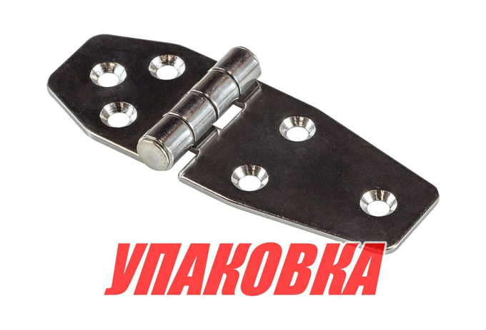 Петля дверная 100х40х2 мм, разновеликая, нержавеющая (упаковка из 100 шт.)