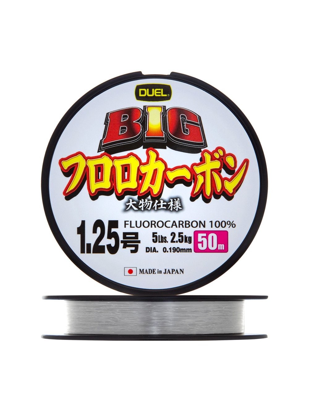 Флюорокарбоновая леска для рыбалки Duel Big Fluorocarbon 100%, 0,66 мм, 50 м, 25 кг, прозрачный