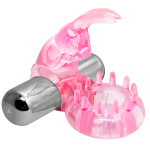 Розовое эрекционное виброкольцо-кролик 3,8см Baile Love Rabbit Ring BI-010132-1