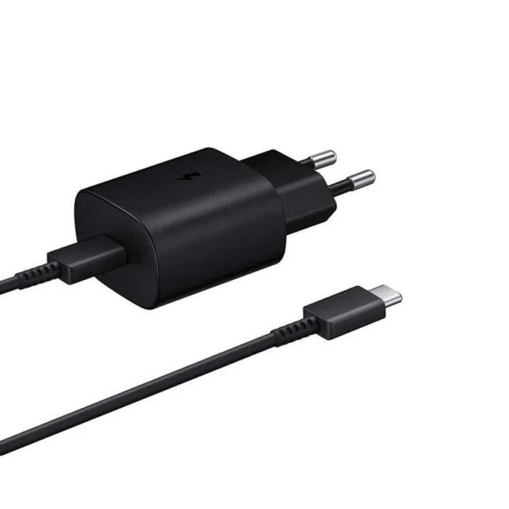 Сетевое зарядное устройство Samsung мощностью 25 Вт (USB-C) и кабель USB-C (1 м) (EP-TA800), черный