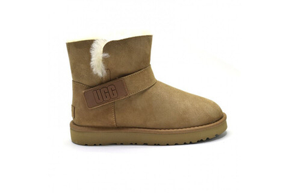 UGG Mini Bailey Graphic Logo Suede Chestnut