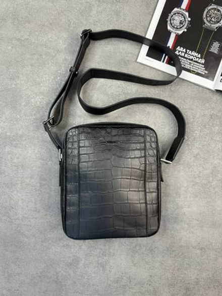 Сумка-мессенджер Hermes из кожи крокодила