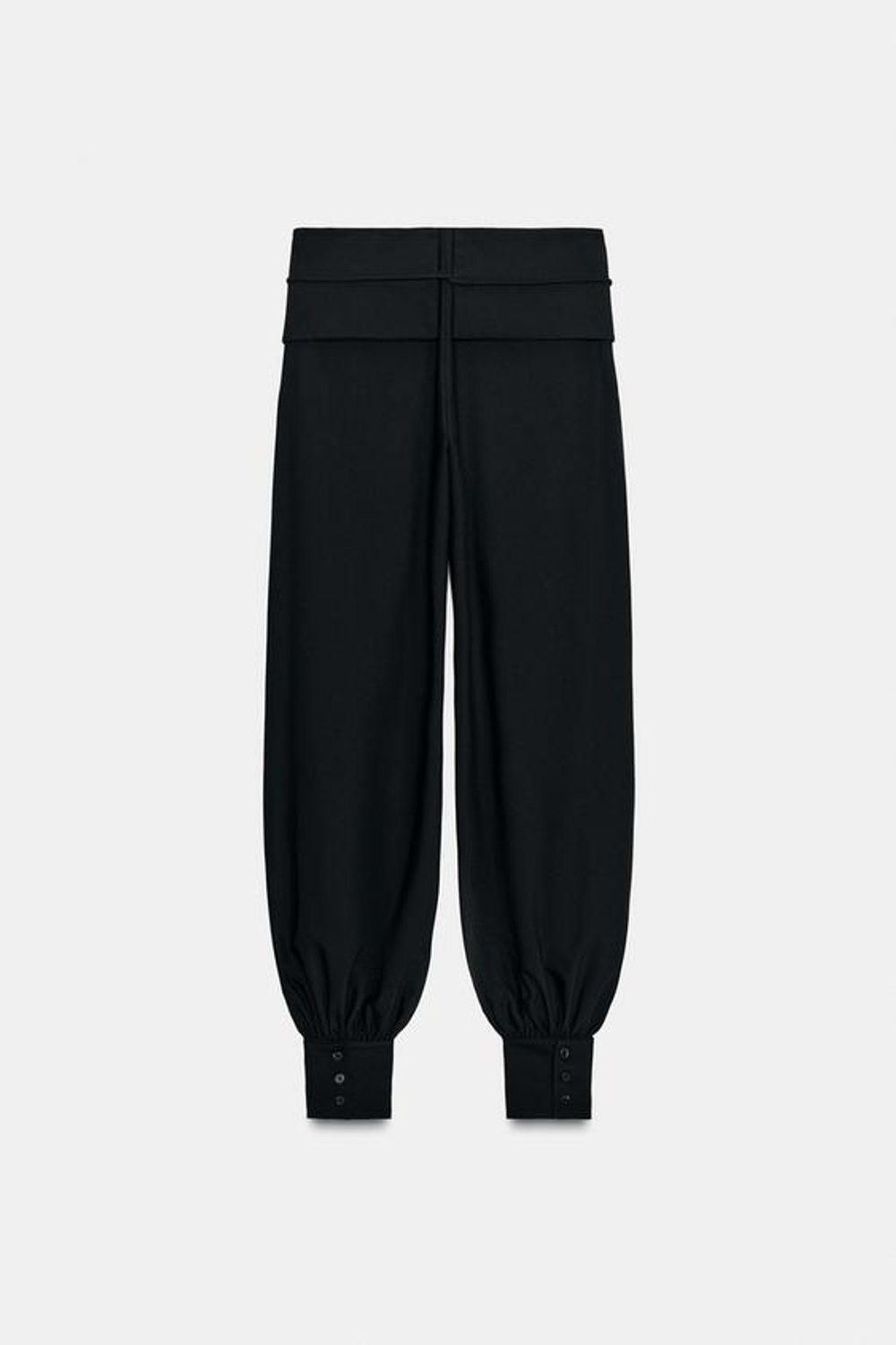 ZARA БРЮКИ-БОМБЕРЫ С ПОЯСОМ — ZW COLLECTION, ЧЕРНЫЙ