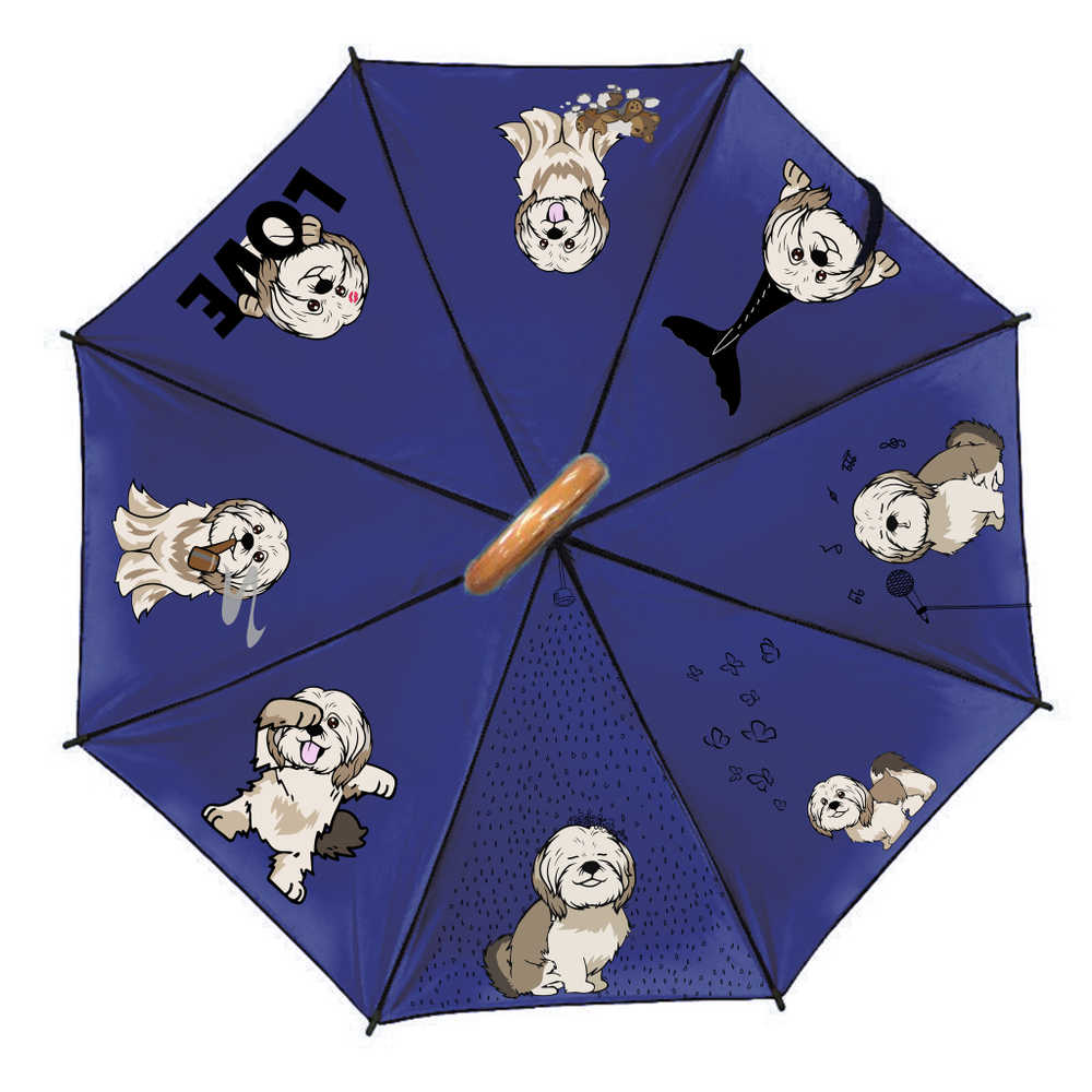 Зонт "Веселые Ши-тцу"