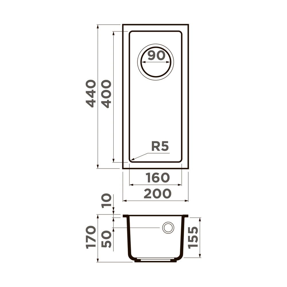кухонная мойка Omoikiri Bosen 20-U-GR Tetogranit/leningrad grey