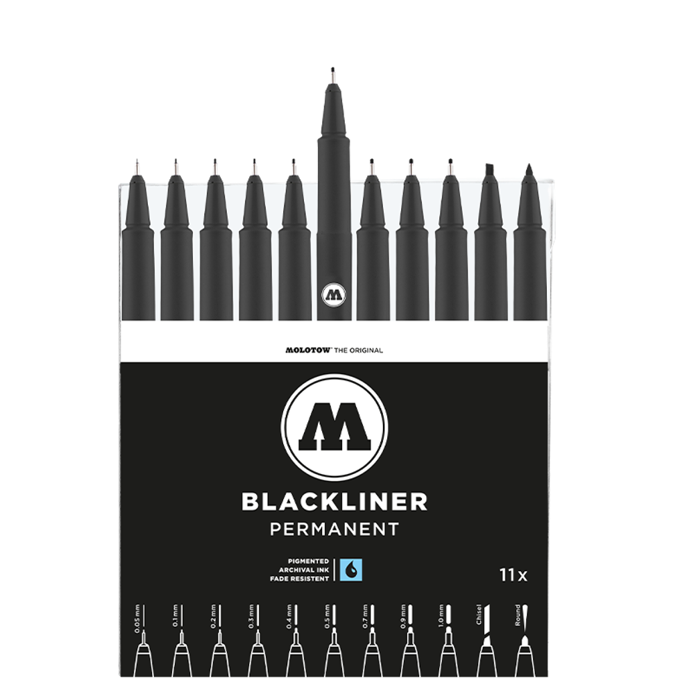 Набор MOLOTOW Blackliner 11шт 200485