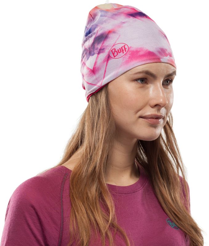 Двухслойная полиэстровая шапка Buff Hat reversible polyester Ray Rose Pink Фото 4