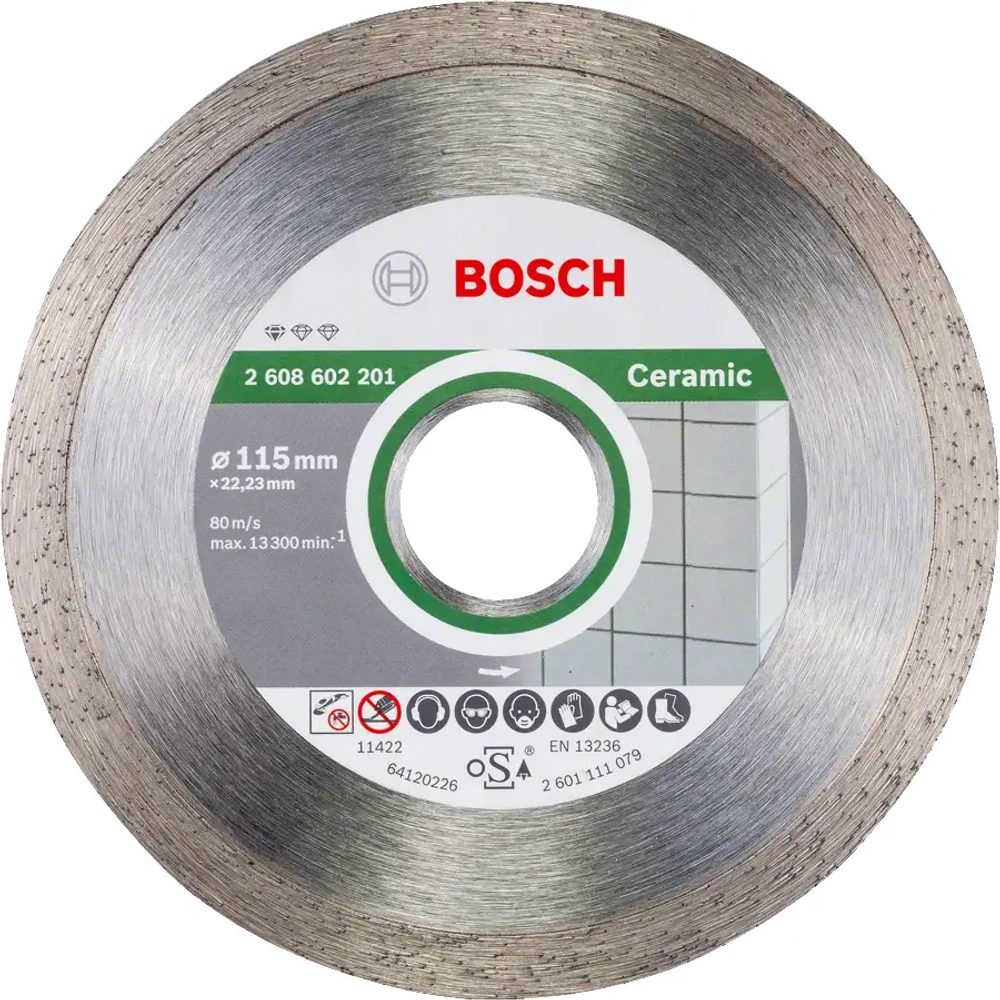 Алмазный отрезной круг по керамике Standard for Ceramic 115x22.23x1.6x7 мм BOSCH 2608602201