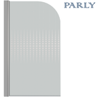 Шторка F04 для ванной, распашная PARLY (130x75)