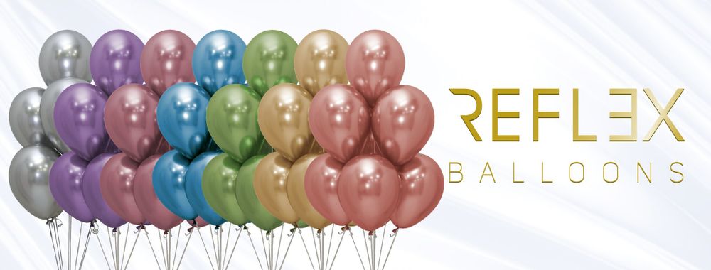 Шар (12"/30 см) Reflex, Зеркальный блеск, Синий (940), хром 50 шт.