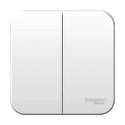 BLANCA О/У 2-клавишный ВЫКЛЮЧАТЕЛЬ (сх.5) ИЗОЛ.ПЛ., 10А, 250В, БЕЛЫЙ