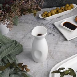 Соусник 250 мл бутылочка для соевого соуса, саке d 6,3 см h14,5 см белый фарфор NEW P.L. [6]