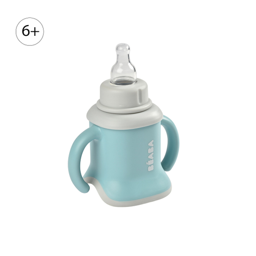 Детский поильник-непроливайка с носиком 3 в 1 BEABA, 150 мл голубой