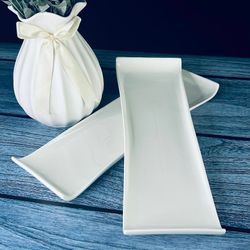 Lenardi 118-029 Набор из 2 прямоугольных блюд 35,5см BIANCO в под.уп.(х18)Фарфор