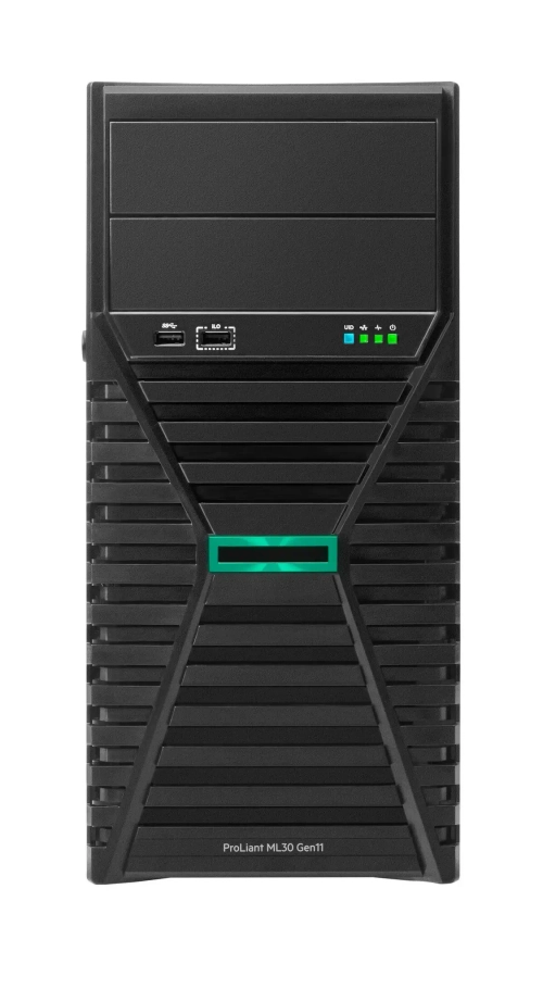 Сервер HPE/ML30 Gen11/1/Xeon/E-2436 (6C/12T 18Mb)/2,9 GHz/16 Gb/Intel VROC/0,1,5,10/8SFF BC/4x1GbE/No ODD/1 x 800W Titanium