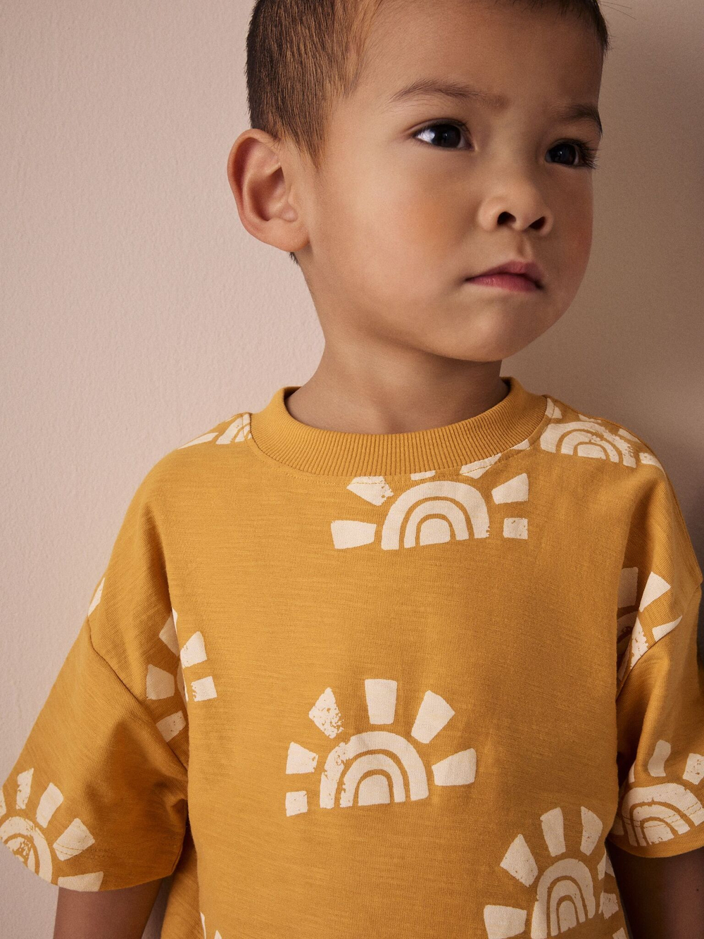 Пижама для мальчика Next AC0-920, 3 шт., Кирпичный, Синий, Горчичный