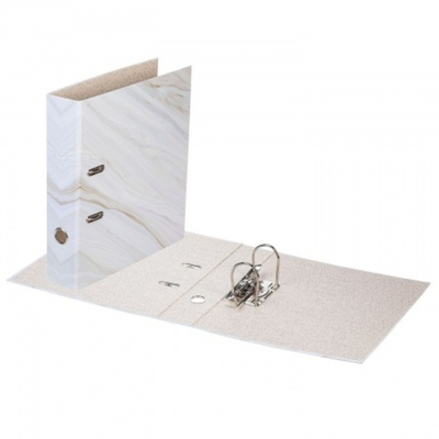 Папка-регистратор с арочным мех. Hatber, A4, кор. 70 мм, запечатанный форзац, мрамор, 1 шт