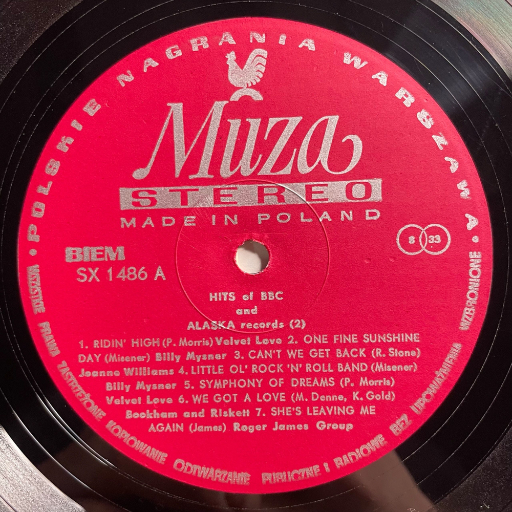 Винтажная виниловая пластинка LP Сборник Hits Of BBC And Alaska Records 2 (Польша 1977)