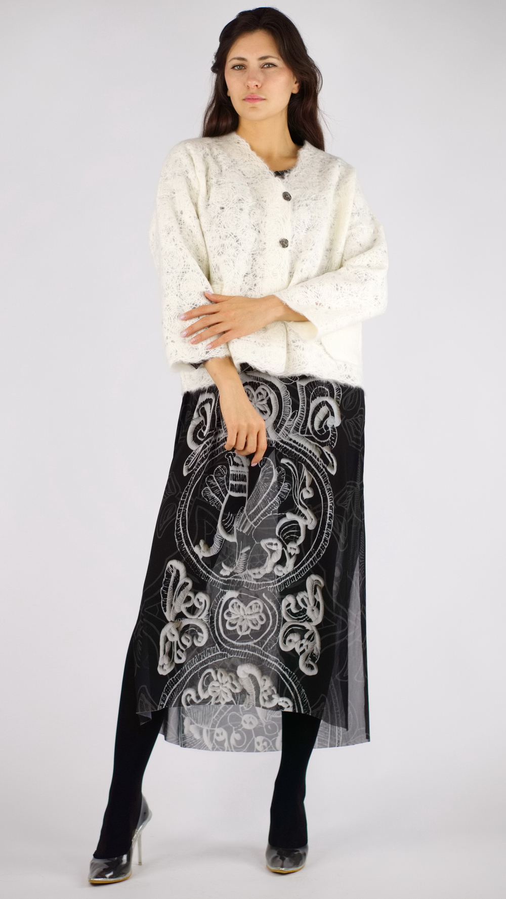 Шерстяной жакет «Белоснежный»