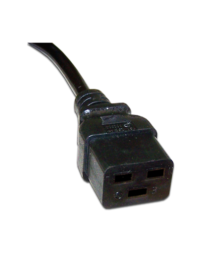 Шнур питания C19-Schuko угловая, 3х1.5, 220В, 16А, черный, 2 метра