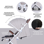 Детская прогулочная коляска Nuovita Giro Lux Beige, Bianco / Бежевый, Белый