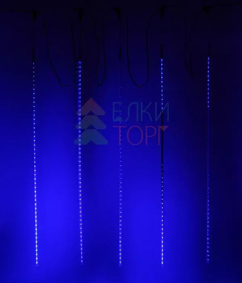 Гирлянда Тающие сосульки 5*1 м., 24V., 480 синих LED ламп, коннектор, черный ПВХ, Beauty Led (CCL480-10-1B)