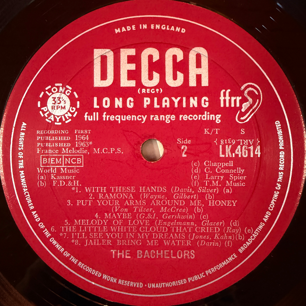 Виниловая пластинка The Bachelors – 16 Great Songs LP
