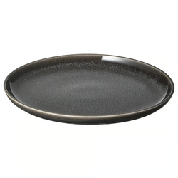 IKEA GLADELIG (ГЛАДЕЛИГ) — тарелка 20 см, темно-серая (005.969.91)