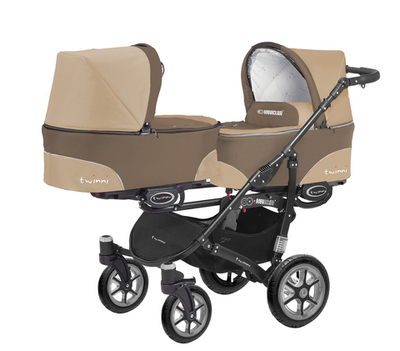 Коляска для двойни BabyActive Twinny Standart 2 в 1 Black (Бежевый)