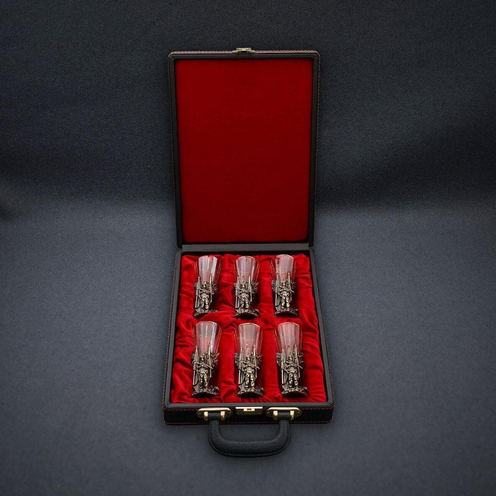 Подарочный набор лафитников "Армия России" 6 шт.