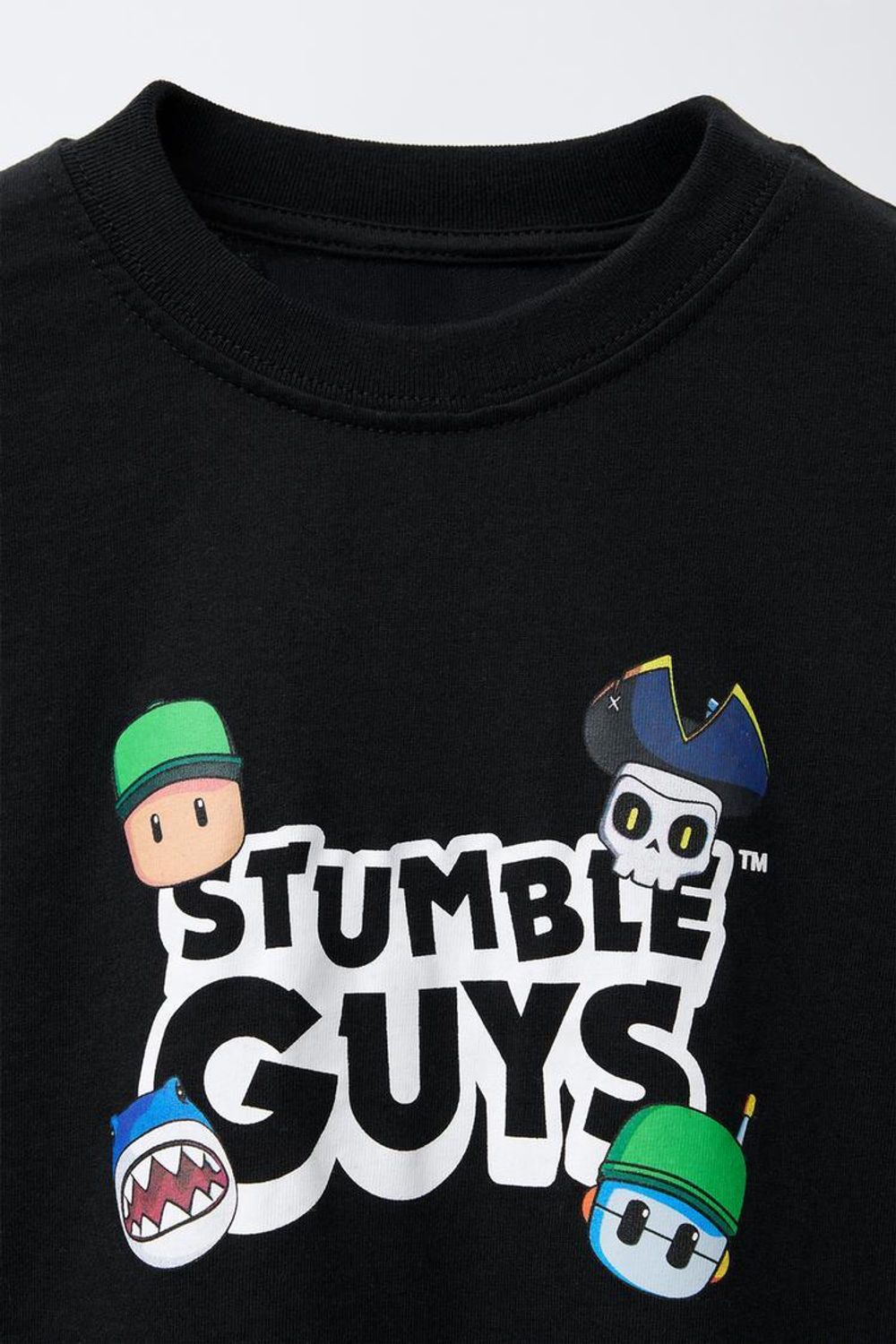 ZARA ФУТБОЛКА С ПРИНТОМ STUMBLE GUYS ™ © SCOPELY, ЧЕРНЫЙ
