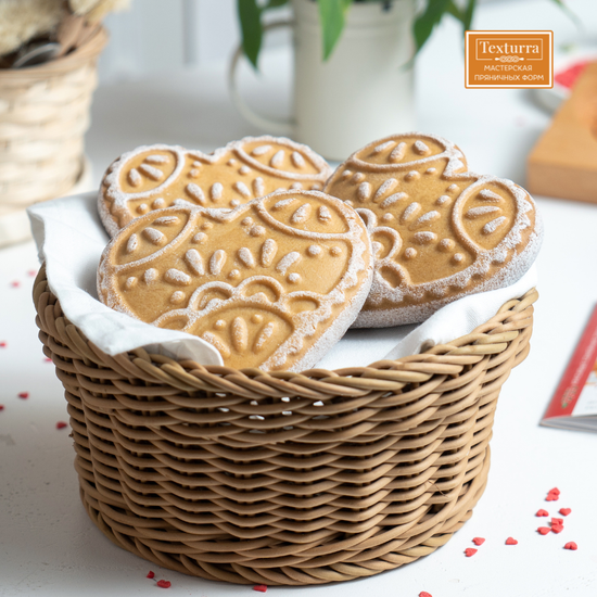 Пряничная форма Сердце ажурное