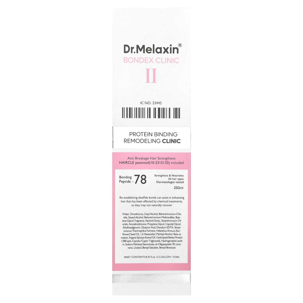 Dr.Melaxin, Bondex Clinic II, клиника ремоделирования связывания белков, 250 мл (8,45 жидк. Унции)