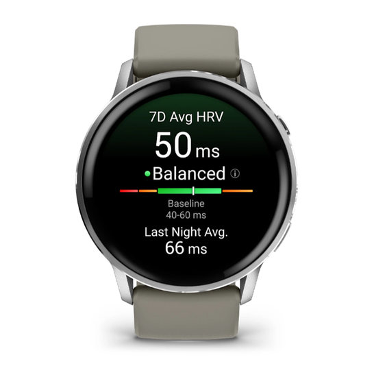 Умные часы Garmin Venu 4 - 45мм Silver with Silver Grey Silicone Band