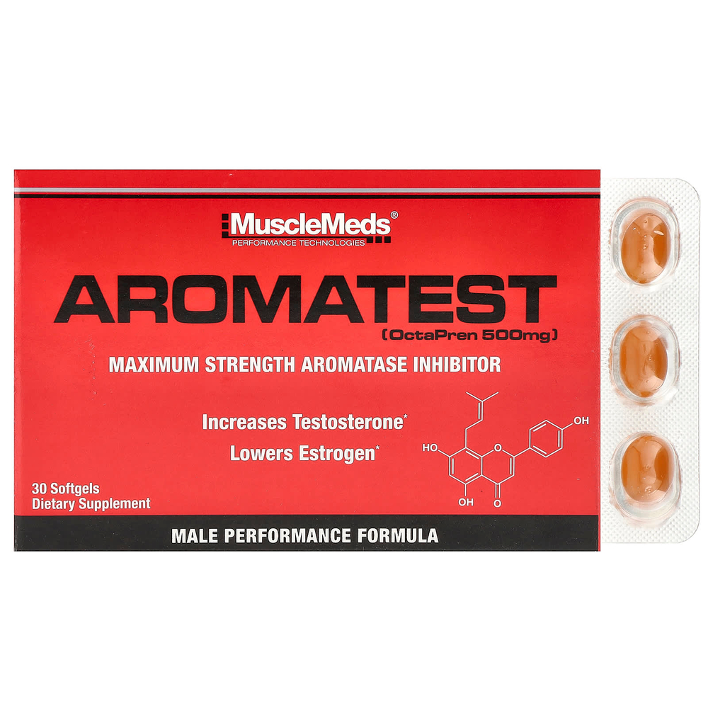 MuscleMeds, Aromatest, 500 мг, 30 капсул