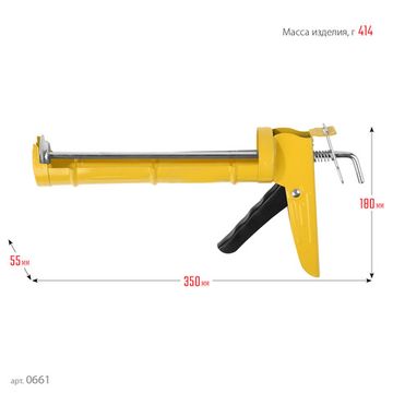 STAYER 310 мл, полукорпусной пистолет для герметика (0661)