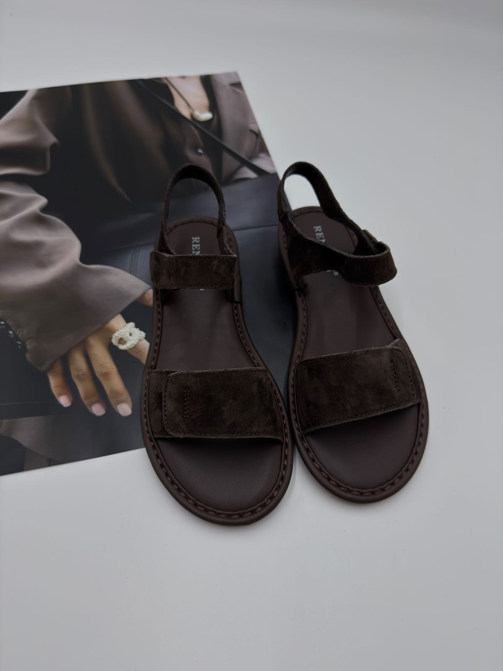 Босоножки женские натуральная кожа арт. PEXL 268-5 цвет "коричневый"