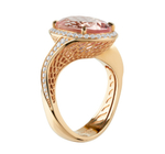 Кольцо С Морганитом и Бриллиантами, R0144-2/4