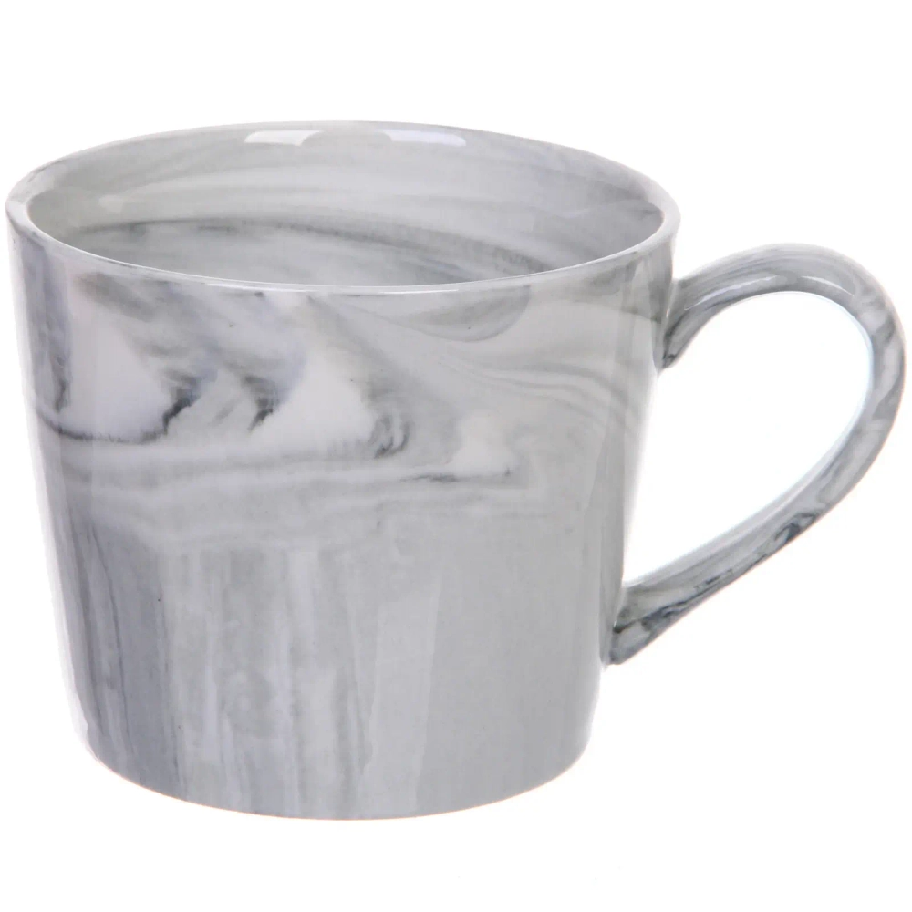 Кружка керамическая 360мл в наборе 2шт «Мрамор», конус