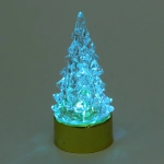 Сувенир с подсветкой «Елочка» 4.2*4.2*9.8 см, в ассортименте (питание от батареек)