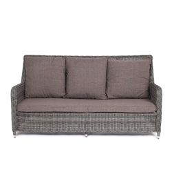 "Гляссе" диван трехместный из искусственного ротанга, цвет графит